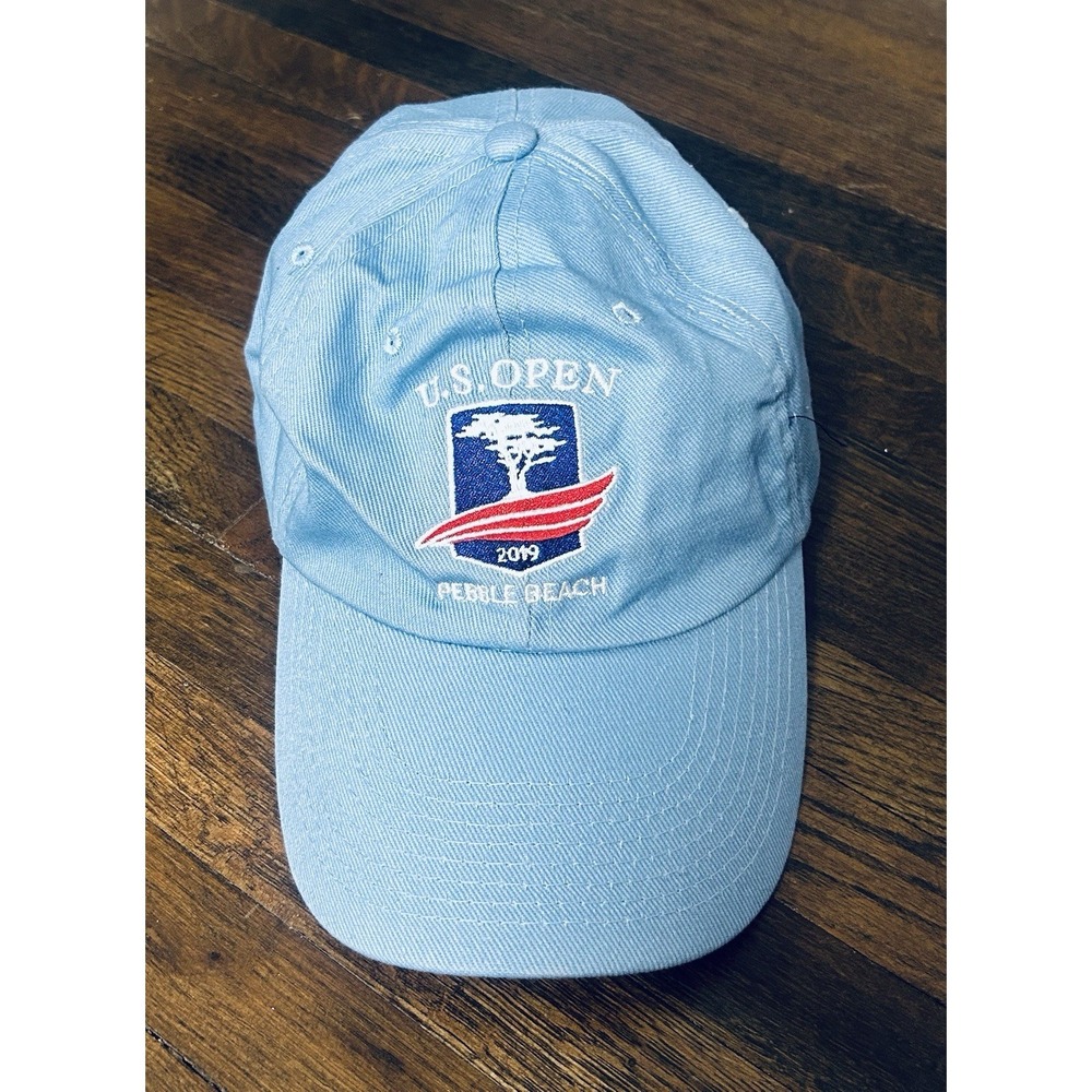 US Open Pebble Beach 2019 Golf Hat Cap USGA Member Light Blue Adjustable